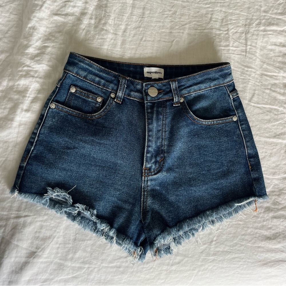 NWOT Superdown Dark Blue Jean Shorts
